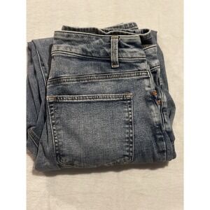 Talbots Jeans Women's Size 4 High Waist Relaxed Blue Distressed Pockets